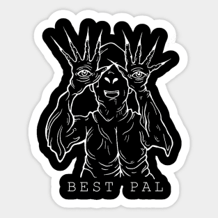 Hombre Palido- Best Pal (White) Sticker